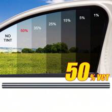 1 Roll 50x300cm/19.68*118.11in 1/5/15/25/35/50% VLT Car Window Tint Window Privacy Film, Car Shade Front Windshield, Heat & UV Block And Scratch Resistant, Blackout Window Film Auto Car Windshield Sun Shade Roll