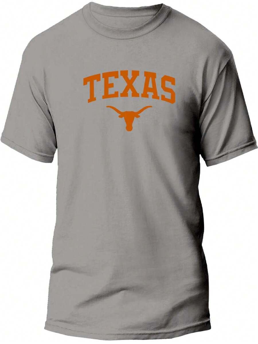 Men's Country T-Shirt 100% Cotton Texas T-Shirt Shirt - 灰色 - 查看 1