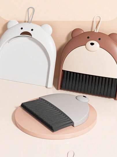 1set Household Mini Desktop Broom & Dustpan Set For Children & Students (1 Brush + 1 Dustpan),Kitchen,Bathroom,Home,Household Supplies