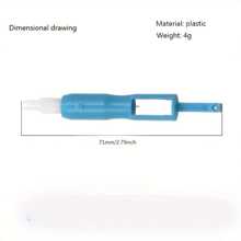 1件装缝纫工具老人穿线器家用缝纫机自动穿线器拉线器穿针器塑料快速缝纫针穿线器 - 藍色 - 查看 2