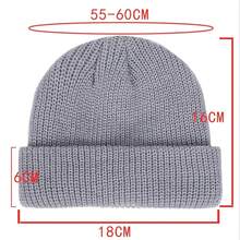 1 件男女通用针织保暖无檐便帽，翻边无檐便帽渔夫帽 - 多色 - 查看 2