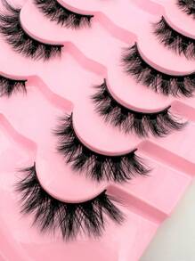 1 盒/10 对 3D 翼状睫毛 13 毫米，柔软轻盈，自然蓬松，仿狐狸眼喇叭形，多层，可重复使用，适合日常佩戴和约会 - 眼尾拉長款 - 查看 5