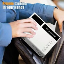 Mini proyector, adecuado para dormitorios estudiantiles, hostales, cine en casa, juegos, fiestas, oficina. Compatible con audio, USB, AV, caja de TV, portátil, Android, iOS. - Ver 6