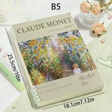 A5/B5 笔记本/日记本，优质厚纸，非常适合学校、办公室和家庭使用，莫奈绘画，活页记事本，日记本计划记事本日程安排器，适合学校使用，送给朋友的礼物，办公室和学校用品，学校用品，返校 - 混色 - 查看 9