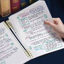 A5/B5 笔记本/日记本，优质厚纸，非常适合学校、办公室和家庭使用，莫奈绘画，活页记事本，日记本计划记事本日程安排器，适合学校使用，送给朋友的礼物，办公室和学校用品，学校用品，返校 - 混色 - 查看 4