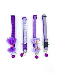 Collares reflejantes para mascotas (gatos y perros) con lazo ajustable en forma de campana, correa universal