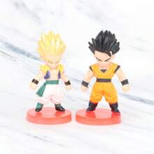 Decoración navideña Set de 8 figuras de acción de PVC de los personajes anime Goku, Vegeta y Brolly de la 2da generación, coleccionables y juguetes navideños