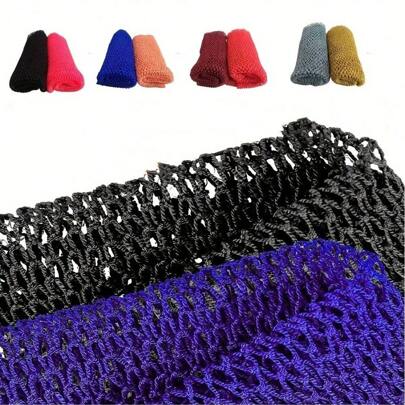 2 件非洲网状海绵、非洲去角质网、非洲沐浴海绵、非洲洗脸网、非洲加纳 Sapos 擦洗毛巾抹布、身体去角质长网淋浴身体擦洗器背部擦洗器皮肤光滑器、包、收纳袋、收纳盒、发夹