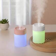 Portable Mini Car Aromatherapy Diffuser, Quiet Mist Aroma Diffuser, 200ml USB Desktop Car Diffuser With 7 Color Lights, Suitable For Travel/Car/Bedroom/Office, Holiday Gift