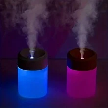 Portable Mini Car Aromatherapy Diffuser, Quiet Mist Aroma Diffuser, 200ml USB Desktop Car Diffuser With 7 Color Lights, Suitable For Travel/Car/Bedroom/Office, Holiday Gift