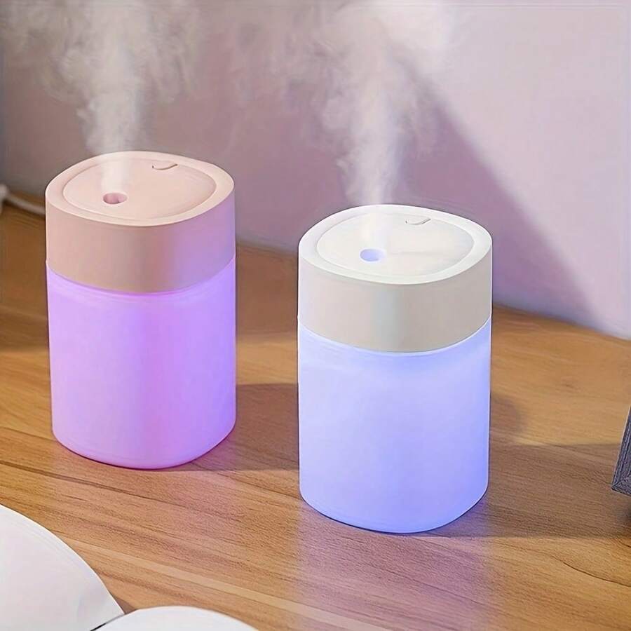 Portable Mini Car Aromatherapy Diffuser, Quiet Mist Aroma Diffuser, 200ml USB Desktop Car Diffuser With 7 Color Lights, Suitable For Travel/Car/Bedroom/Office, Holiday Gift