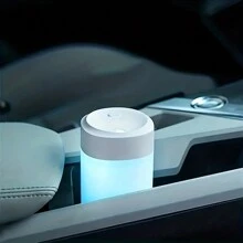Portable Mini Car Aromatherapy Diffuser, Quiet Mist Aroma Diffuser, 200ml USB Desktop Car Diffuser With 7 Color Lights, Suitable For Travel/Car/Bedroom/Office, Holiday Gift