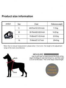 1pc Breathable Dog Harness With Built-In Handle, Reflective For Night Use, Chest-Strap Style Dog Walking Harness