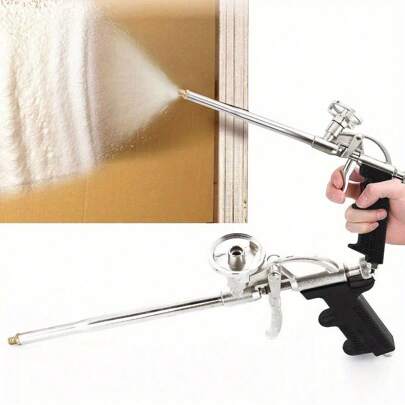 PROFESSIONAL EXPANDING FOAM PU GUN GRADE APPLICATOR HEAVY DUTY CHROME