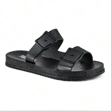 Women's Papet Clog Sandal Flat Flexible And Comfortable Sole - Black - View 1