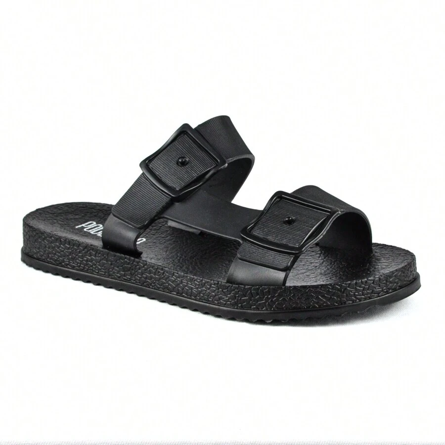 Women's Papet Clog Sandal Flat Flexible And Comfortable Sole - Black - View 1