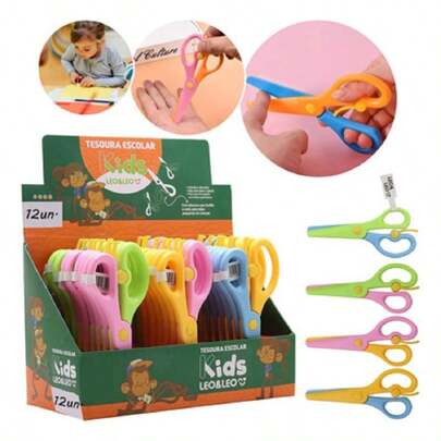 Tesoura Escolar Kids Display com 24Unid. LEO&ELEO