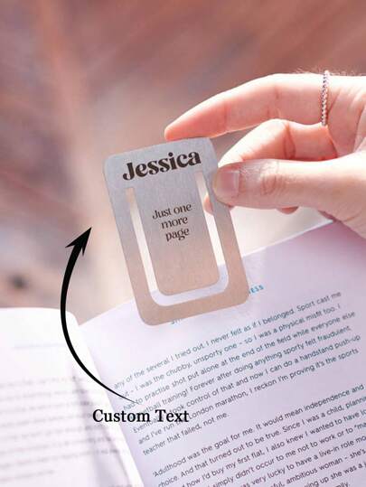 Personalized Bookmark Rectangular Stainless Steel Bookmark Custom Bookmark Custom Engraved Reading Reader Teacher Gifts For Him Dad Men Boyfriend Anniversary Gifts For Her Mom Groomsman Back To School