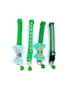 Collares reflejantes para mascotas (gatos y perros) con lazo ajustable en forma de campana, correa universal