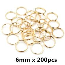 50-200 stuks Diameter 5-20mm Open Jump Rings Dubbele Lussen Goud Zilver Kleur Split Ringen Connectoren Voor Sieraden Maken Benodigdheden DIY Accessoires