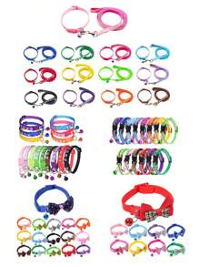 Collares reflejantes para mascotas (gatos y perros) con lazo ajustable en forma de campana, correa universal