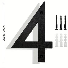 10 Inches, Floating Metal Modern House Number, Stainless Steel Texture Party Decoration Number, Outdoor Address Sign, Garden Gate And Mailbox Decoration Number,With Installation Kit - Multicolor - View 17