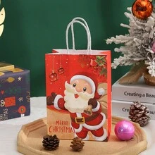 16 件/套 21*15*8 厘米圣诞礼品袋，圣诞纸袋，圣诞派对礼品袋带手柄，适合圣诞礼物 - 彩色 - 查看 5