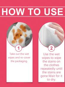 Khăn ướt tẩy vết bẩn quần áo - Làm sạch nhẹ nhàng, Tẩy dầu mỡ, Tẩy vết bẩn, Bảo vệ màu - Nhiều màu - Xem 8