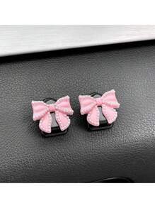 Móc treo đồ trang trí ghế trước hình nơ xinh xắn, dùng để sắp xếp dây cáp, dây điện, tai nghe - Một cỡ - Xem 8