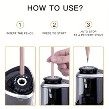 1pc Electric Pencil Sharpener Desktop Automatic Suitable To Pencils (6-8mm) For Students School Office Stationery Back To School