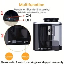 1pc Electric Pencil Sharpener Desktop Automatic Suitable To Pencils (6-8mm) For Students School Office Stationery Back To School