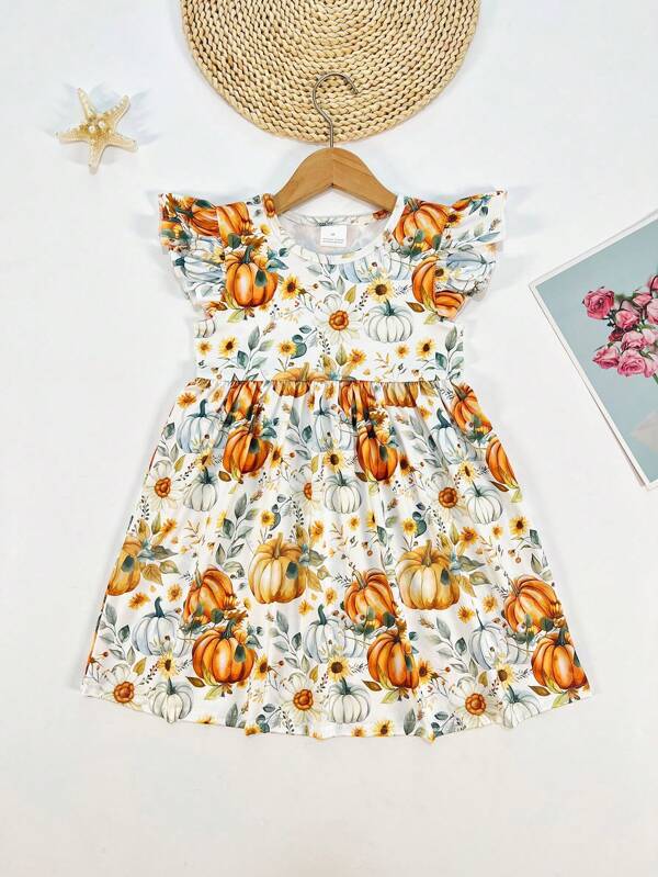 Robe décontractée à manches courtes avec imprimé d'horreur pour jeune fille, pour le printemps, l'été, l'automne, Halloween