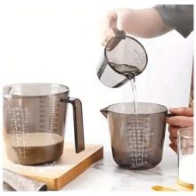 1 件/4 件量杯套装，灰色塑料液体量杯，适用于烘焙 - 彩色 - 查看 5