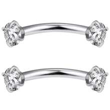 1/3 piezas de joyas de perforación para piercings corporales de acero inoxidable hipoalergénico con gemas de circonita cúbica (3MM) - uña labial, cartílago, concha, trago, pendientes para mujer y hombre en calibre 16G, 6mm, 8mm, 10mm