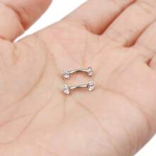 1/3 piezas de joyas de perforación para piercings corporales de acero inoxidable hipoalergénico con gemas de circonita cúbica (3MM) - uña labial, cartílago, concha, trago, pendientes para mujer y hombre en calibre 16G, 6mm, 8mm, 10mm