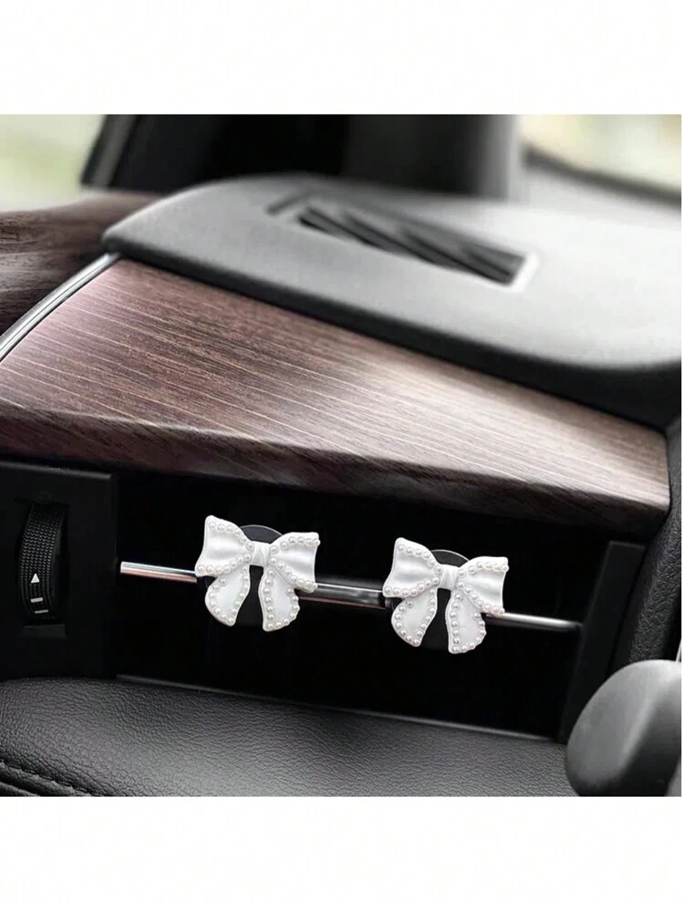 Cute Bowknot Car Air Vent Clip Decor, Auto Interior Accessories - one-size - View 12