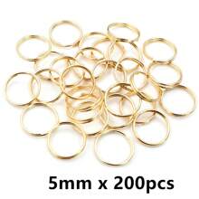 50-200 stuks Diameter 5-20mm Open Jump Rings Dubbele Lussen Goud Zilver Kleur Split Ringen Connectoren Voor Sieraden Maken Benodigdheden DIY Accessoires