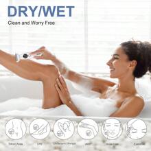 1pc USB Rechargeable 5W Electric 5-In-1 Multifunctional Lady Eyebrow Trimmer, Intimate Hair Removal Razor