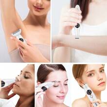 1pc USB Rechargeable 5W Electric 5-In-1 Multifunctional Lady Eyebrow Trimmer, Intimate Hair Removal Razor