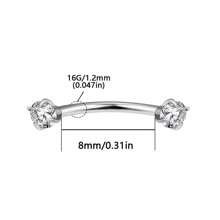 1/3 piezas de joyas de perforación para piercings corporales de acero inoxidable hipoalergénico con gemas de circonita cúbica (3MM) - uña labial, cartílago, concha, trago, pendientes para mujer y hombre en calibre 16G, 6mm, 8mm, 10mm