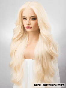 613 Lace Front Wig Human Hair 13x4 Blonde Lace Front Wigs Human Hair 200% Density Body Wave 613 Frontal Wig Pre Plucked With Baby Hair (24inch, 613 13X4 Body) - S613 - 查看 7