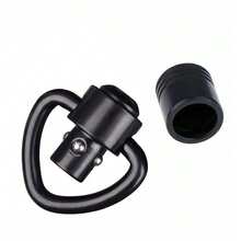 Adaptador de montaje de botón pulsador de arillo táctico de Conejo de Luna para escopeta, arma de fuego, rifle con base - Negro - Ver 9