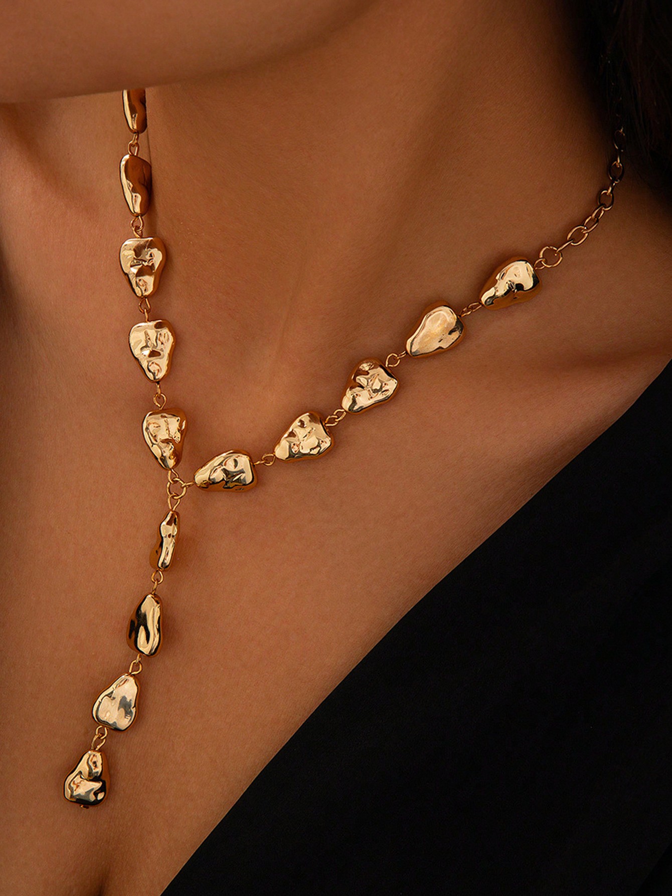 Baroque Y-shape necklace