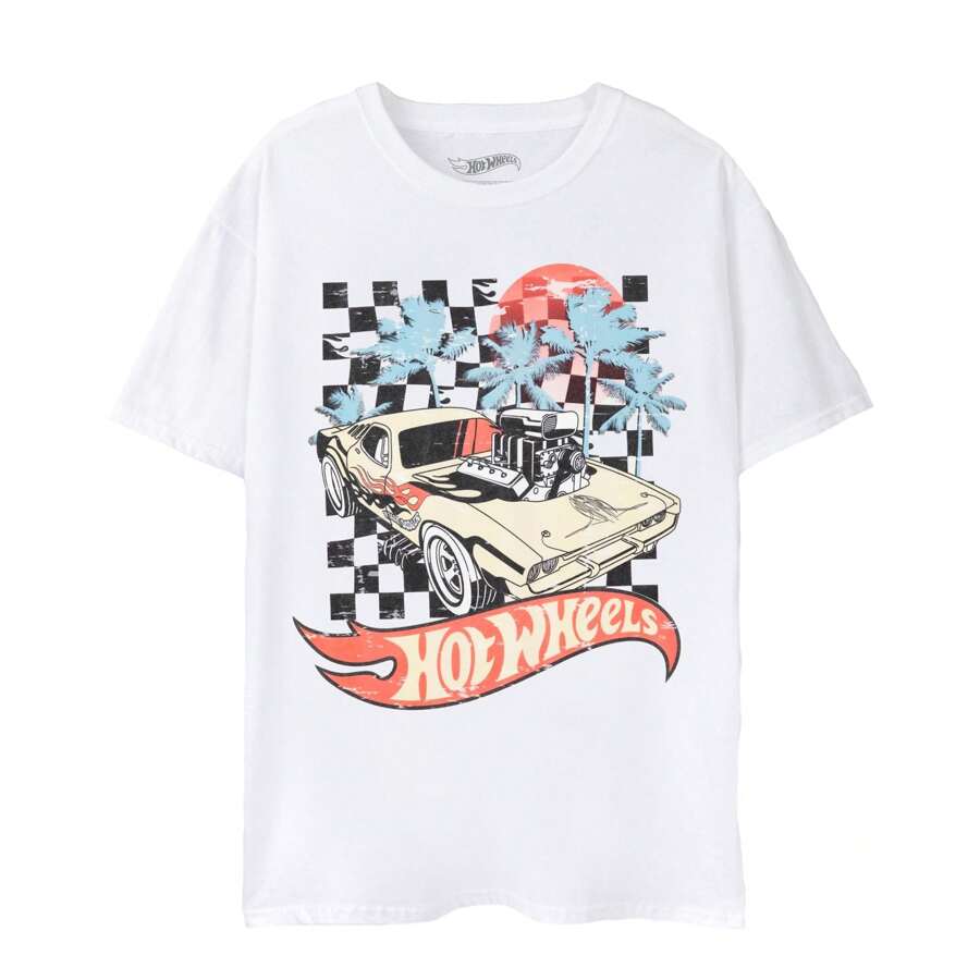 Hot Wheels Mens Sunset T-Shirt (White) - White - View 1