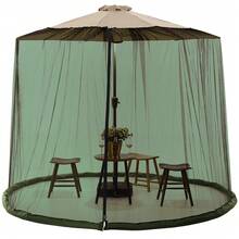 13FT Patio Umbrella Mosquito Net Canopy – Double Zipper Adjustable Bug Screen With Solid Lead, Breathable Polyester Mesh For Outdoor Living, Garden, And Patio Umbrella Protection (Mosquito Net Only) - Army Green - View 5