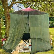 13FT Patio Umbrella Mosquito Net Canopy – Double Zipper Adjustable Bug Screen With Solid Lead, Breathable Polyester Mesh For Outdoor Living, Garden, And Patio Umbrella Protection (Mosquito Net Only) - Army Green - View 10