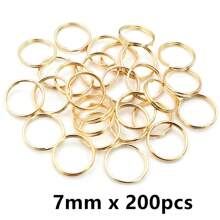 50-200 stuks Diameter 5-20mm Open Jump Rings Dubbele Lussen Goud Zilver Kleur Split Ringen Connectoren Voor Sieraden Maken Benodigdheden DIY Accessoires