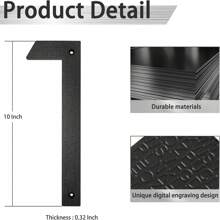 10 Inches, Floating Metal Modern House Number, Stainless Steel Texture Party Decoration Number, Outdoor Address Sign, Garden Gate And Mailbox Decoration Number,With Installation Kit - Multicolor - View 6