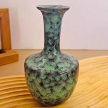1 件复古裂纹釉陶瓷花瓶，家居装饰桌面花瓶，适用于客厅、走廊、书房（单个花瓶，不含花） - 仿古瓶 - 查看 13
