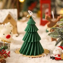 1pc Christmas Tree Scented Candle, Suitable For Holiday Decoration, Party, Living Room Decor, Etc.